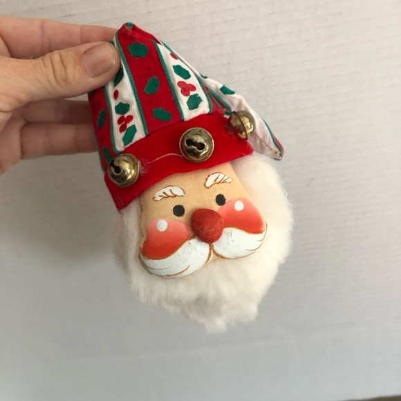 Vtg Santa Claus Ornament with Bells - Picture 2 of 8